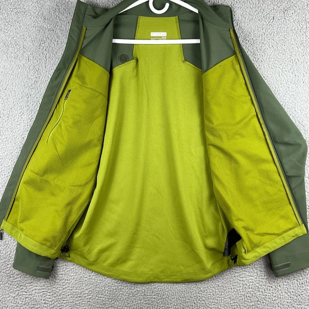 Marmot Hiking Jacket Mens Medium Green‎ Stretch Long Sleeve M3 Softshell Bero